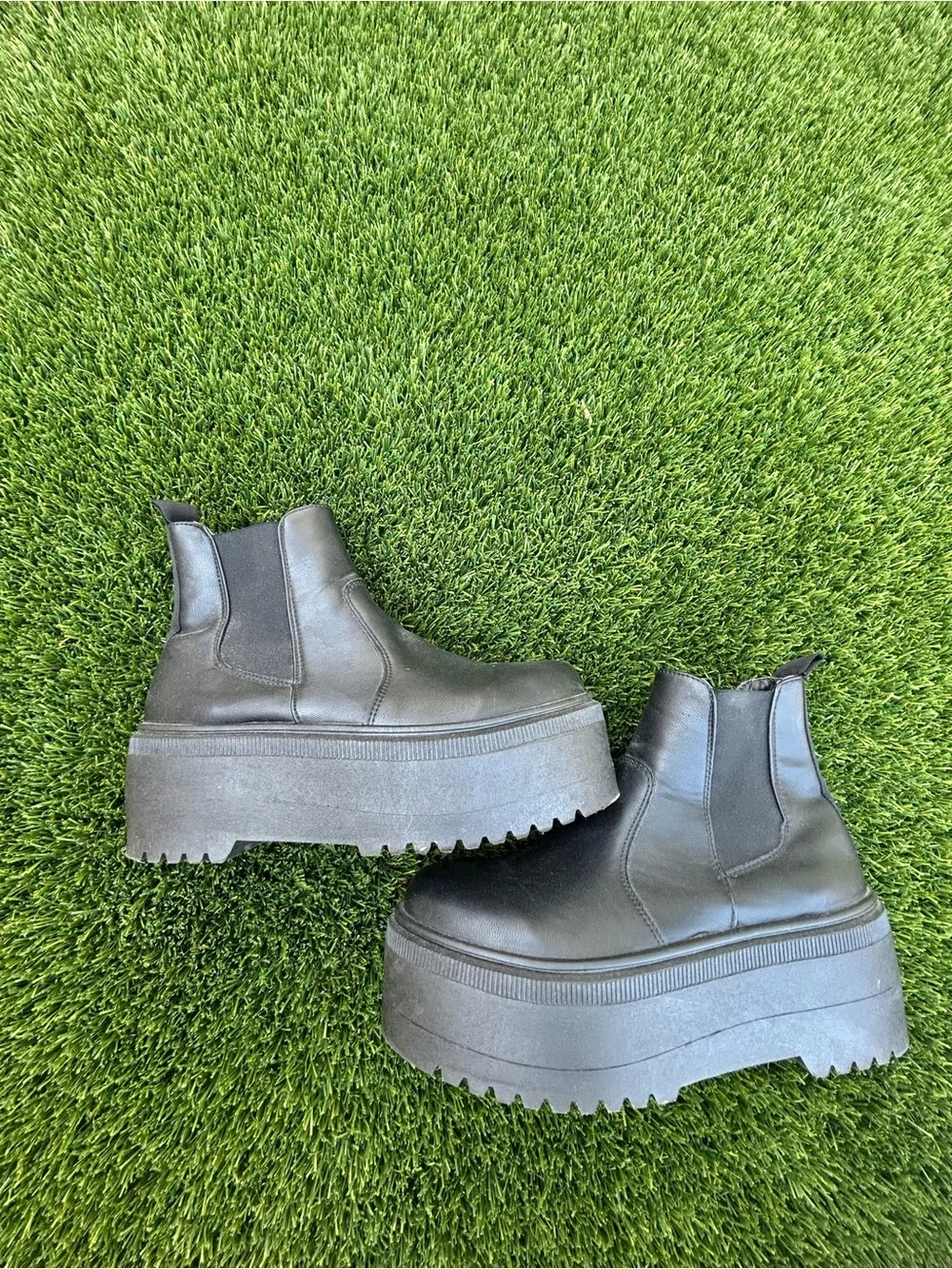 ASOS Black Platform Chelsea Boots